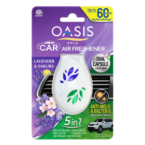 Tinh Dầu Thơm Treo Xe Oasis 5ML hương Hoa anh đào + Lavender