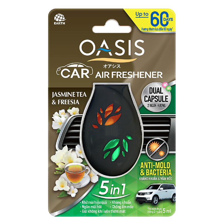 Tinh Dầu Thơm Treo Xe Oasis 5ML hương Trà + Hoa lan tiên