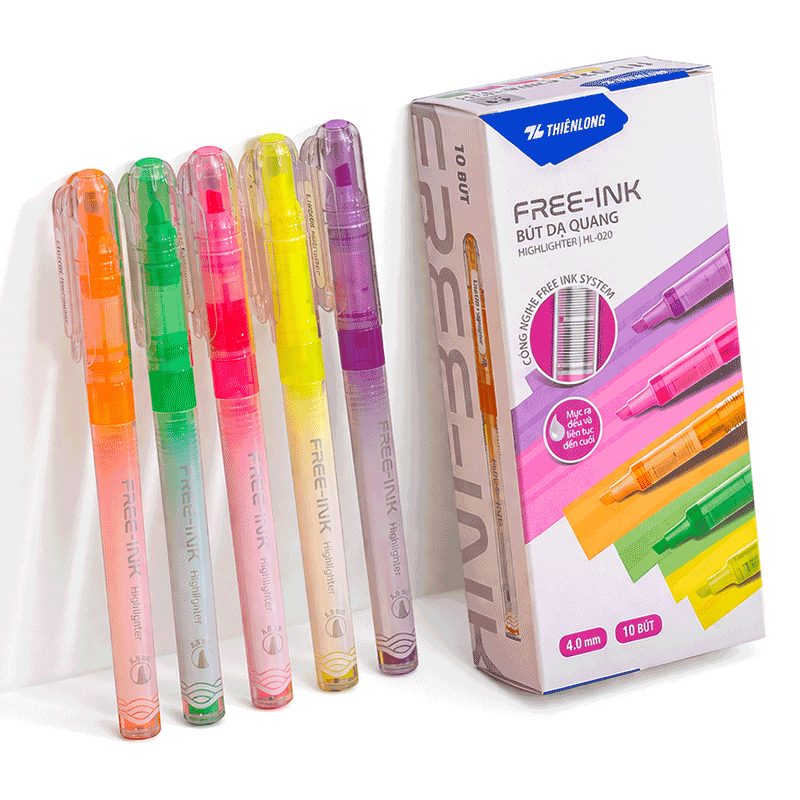 Bút Dạ Quang Free-Ink Thiên Long HL-020