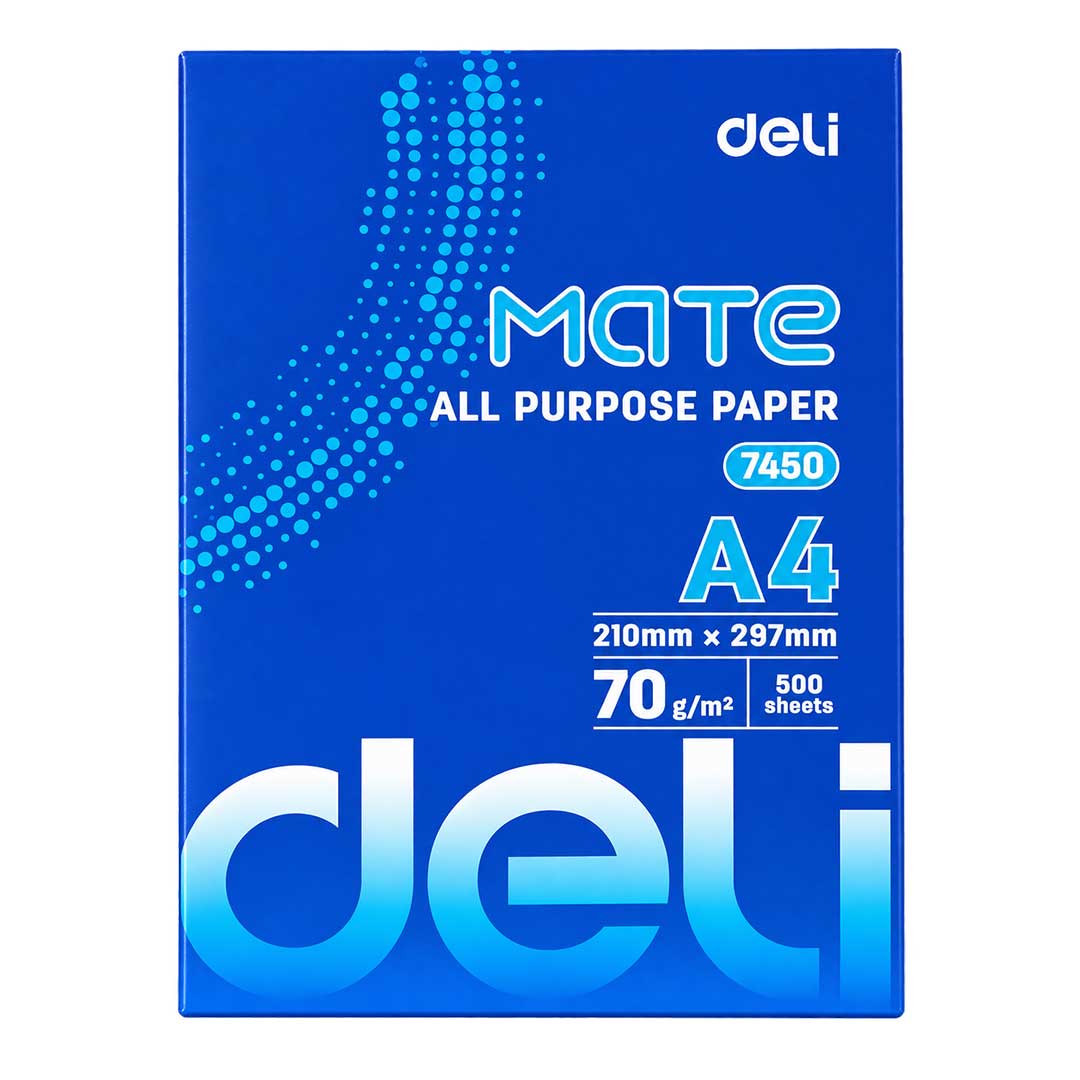 Giấy Deli Mate Copy, Xấp 500 Tờ A4 70GSM, In & Photocopy