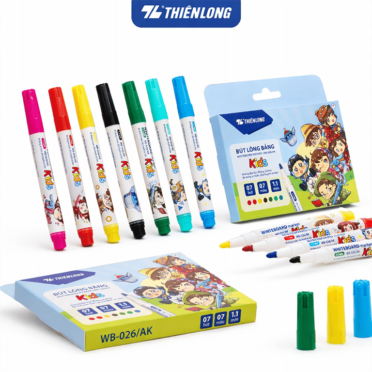 Bút Lông Bảng Thiên Long WB-026/AK 7 Màu