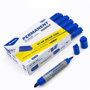 bút lông dầu 2 đầu thiên long pm-024 mực xanh