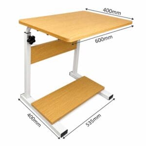 Bàn Gỗ Di Động Lắp Ráp Đa Năng, Mặt 40x60CM, Cao 50-84CM
