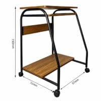 Bàn gỗ di động Enter BG102 60x40x73cm, Bàn máy tính có ngăn kéo để bàn phím, Bàn gỗ đa chức năng