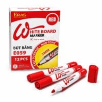 Hộp 12 cây bút lông bảng Eras ngòi 2mm màu đỏ giá tốt tại VPP Bến Tre