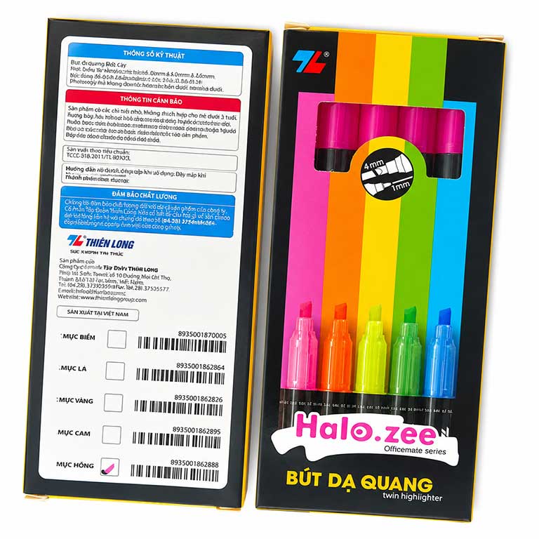 Bút Dạ Quang Thiên Long Halo Zee HL-03 chính hãng giá rẻ tại VPP Bến Tre