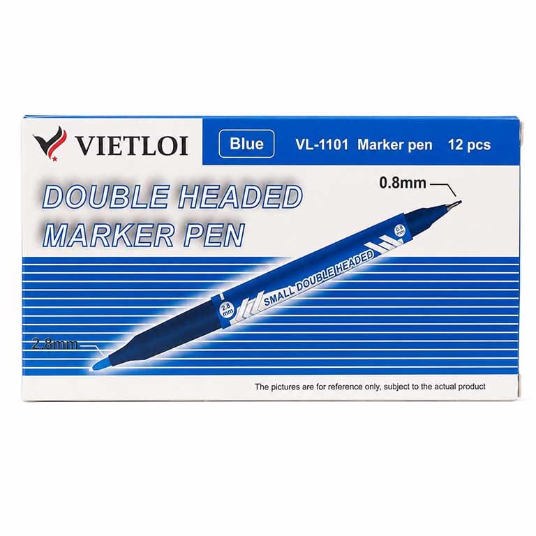 Bút Lông Dầu 2 Đầu Nhỏ Việt Lợi (VL-1101) giá sỉ tại VPP Bến Tre