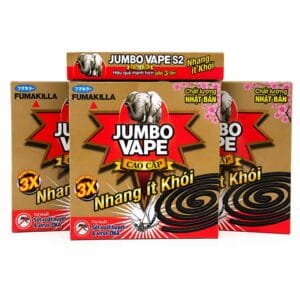 Hộp 10 Khoanh Nhang Muỗi Ít Khói Jumbo Vape S2 chính hãng giá sỉ tại VPP Bến Tre