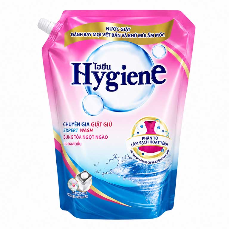 Nước Giặt Đậm Đặc Hygiene Thái Lan Túi 3 Lít màu hồng giá sỉ tại VPP Bến Tre