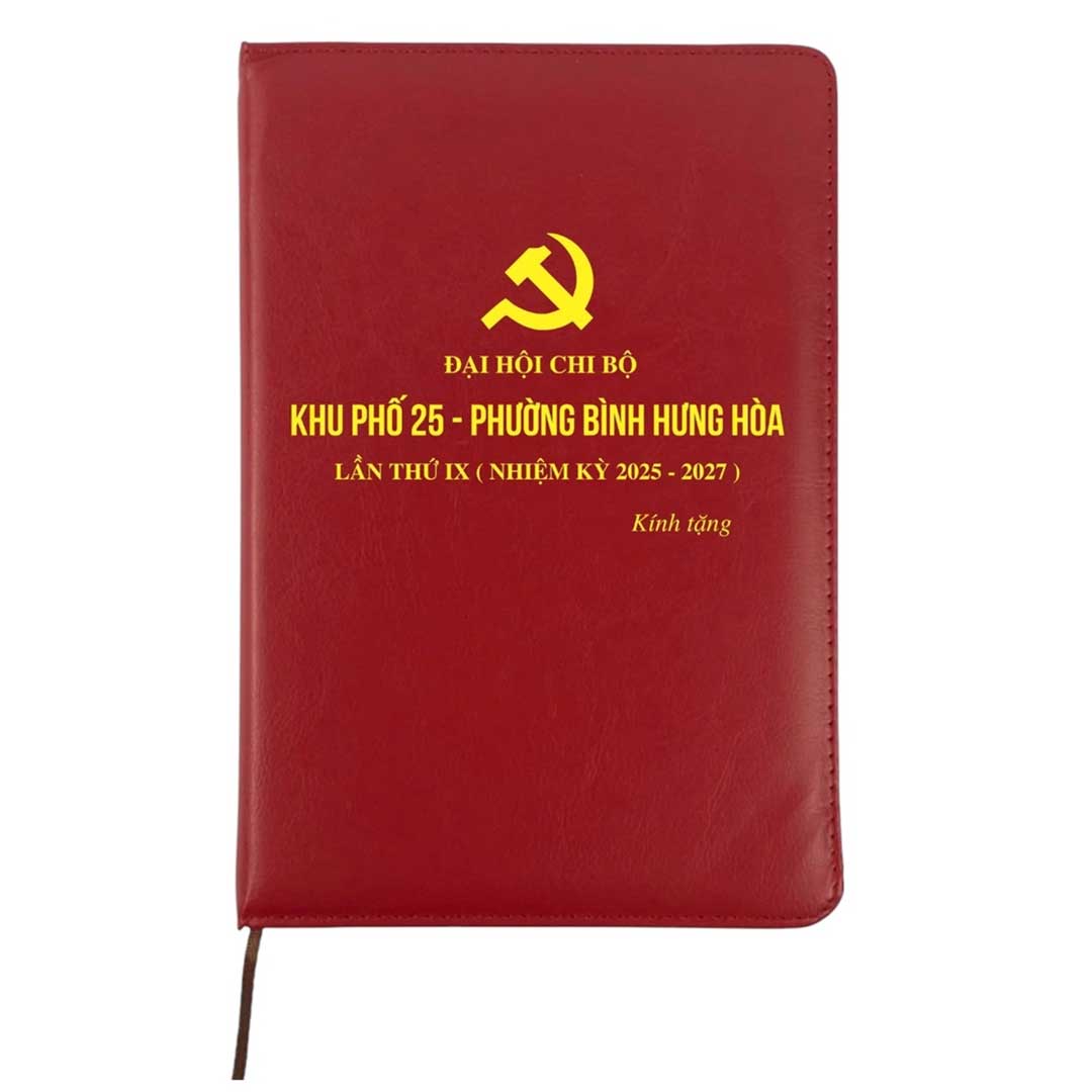 Sổ tay quà tặng 200 trang - Bìa da - Khổ A5 - Miễn phí in logo