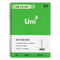 Sổ Lò Xo A4 200 Trang, Giấy Kẻ Ngang 70Gsm giá sỉ tại VPP Bến Tre