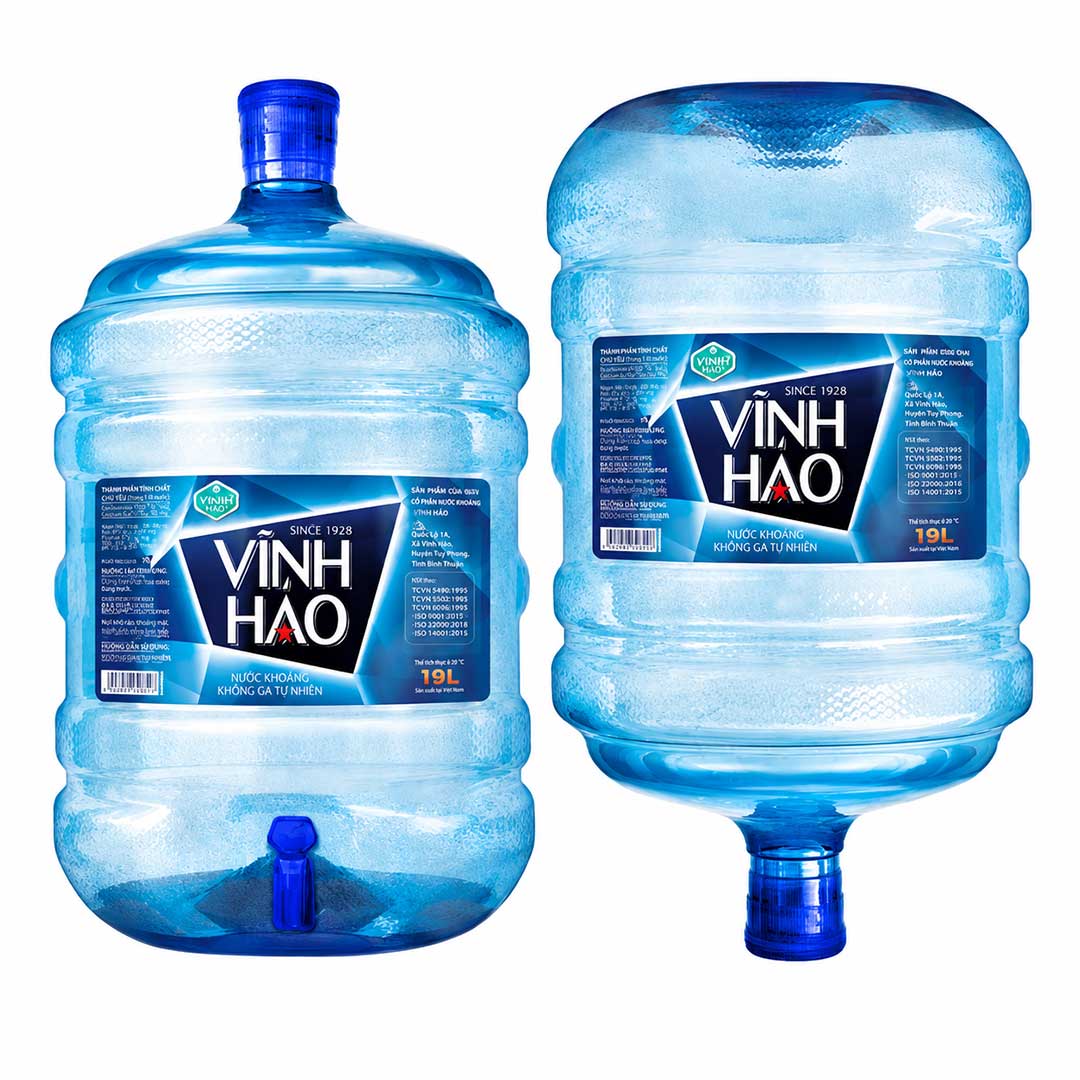 Nước Khoáng Vĩnh Hảo, Bình 20L Có Vòi - Không Vòi Giá sỉ Tại VPP Bến Tre