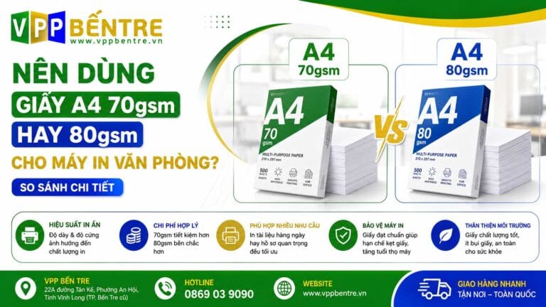 Nên Dùng Giấy A4 70gsm Hay 80gsm Cho Máy In Văn Phòng?