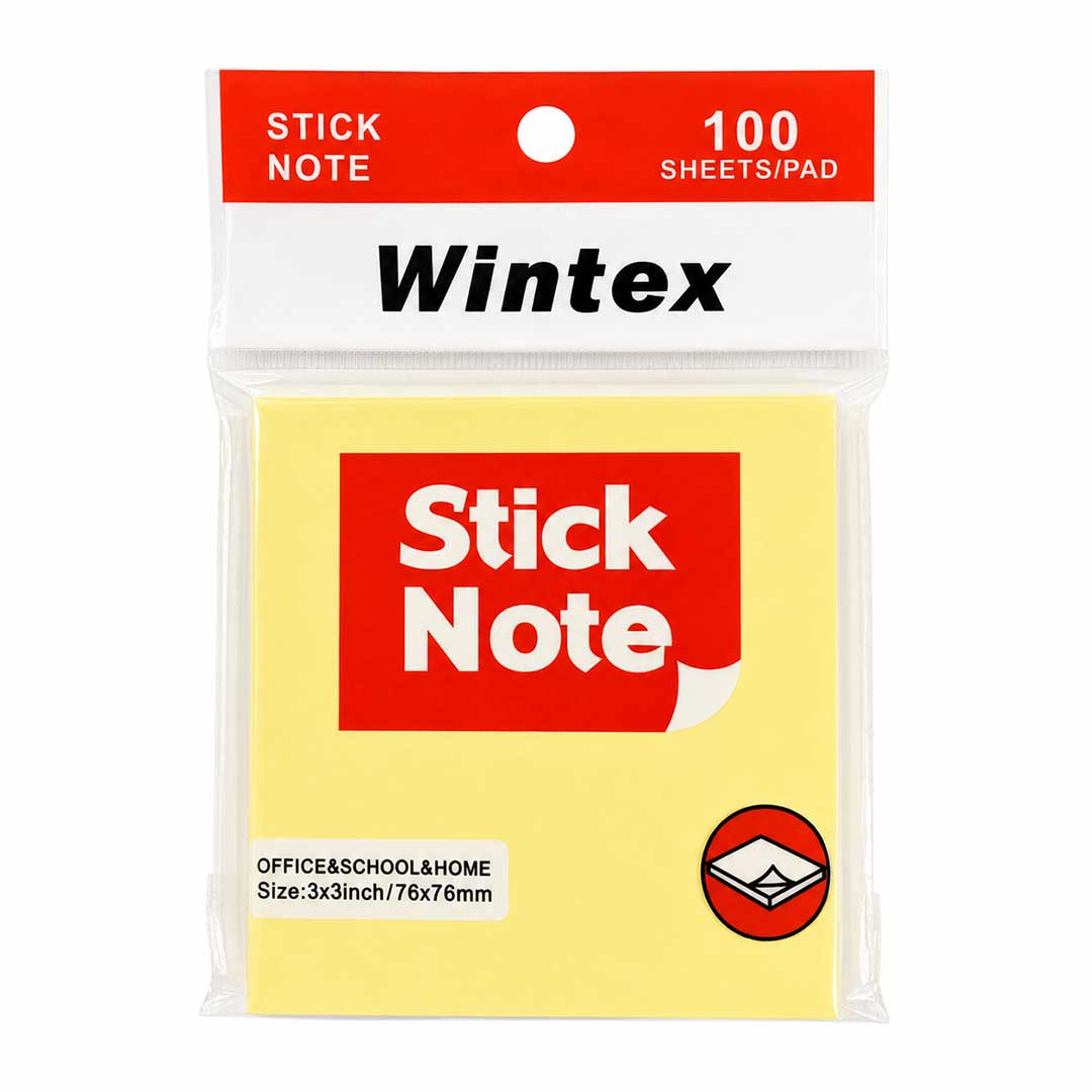 Giấy note vàng Wintex xấp 100 tờ đủ size 3x2, 3x3, 3x4, 3x5 giá rẻ tại VPP Bến Tre