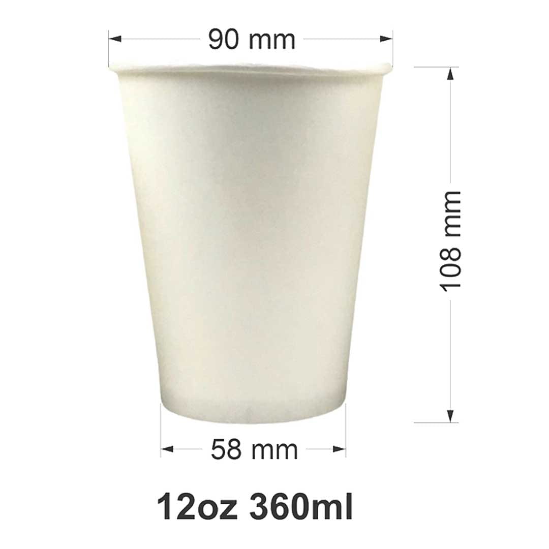 Lốc 10 cái ly giấy 360ml (12oz) chính hãng Hunufa tại VPP Bến Tre
