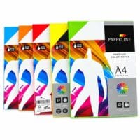 Giấy Bìa PaperLine A4 180Gsm, Nhiều Màu, Xấp 100 Tờ