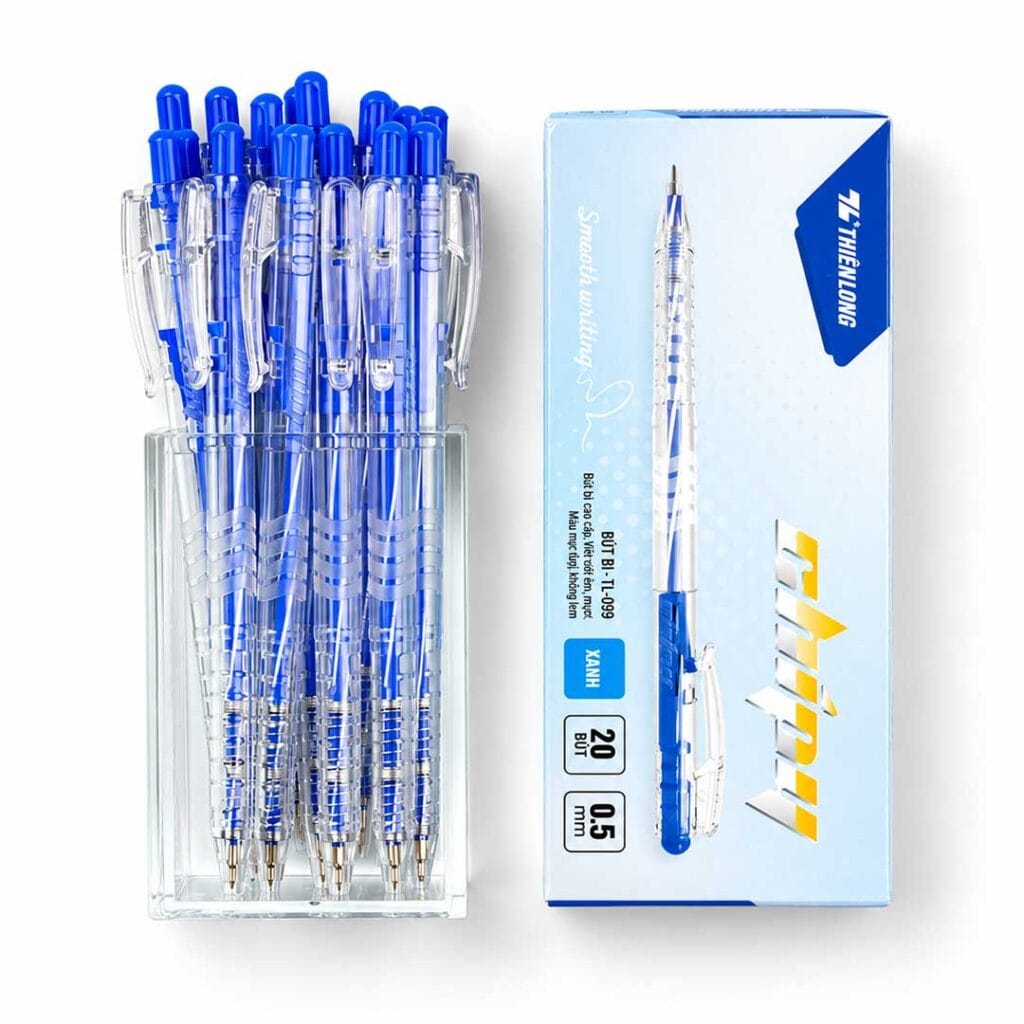 Bút Bi TL-089 Ngòi 0.5mm (Đỏ, Xanh, Đen) chính hãng Thiên Long giá sỉ tại VPP Bến Tre
