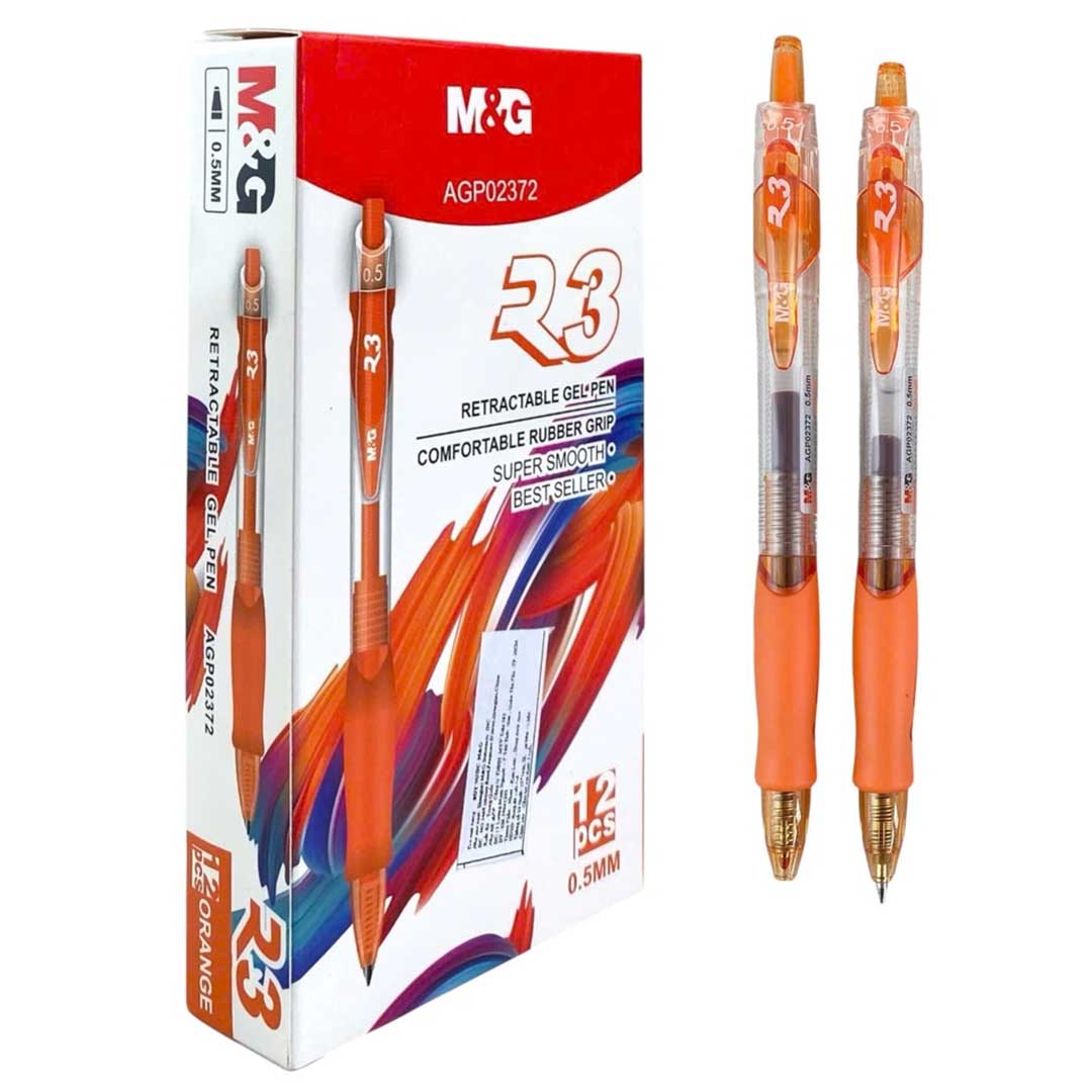 Bút gel MG AGP02372 0.5mm, bút nước, viết mực gel màu cam