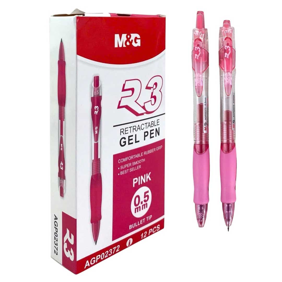 Bút gel MG AGP02372 0.5mm, bút nước, viết mực gel màu hồng