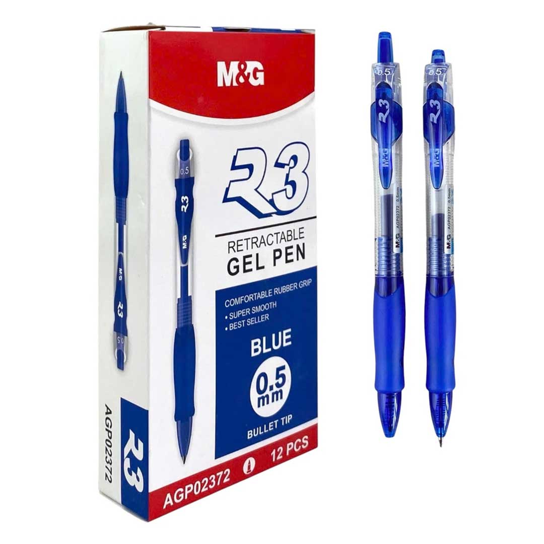 Bút gel MG AGP02372 0.5mm, bút nước, viết mực gel màu xanh dương