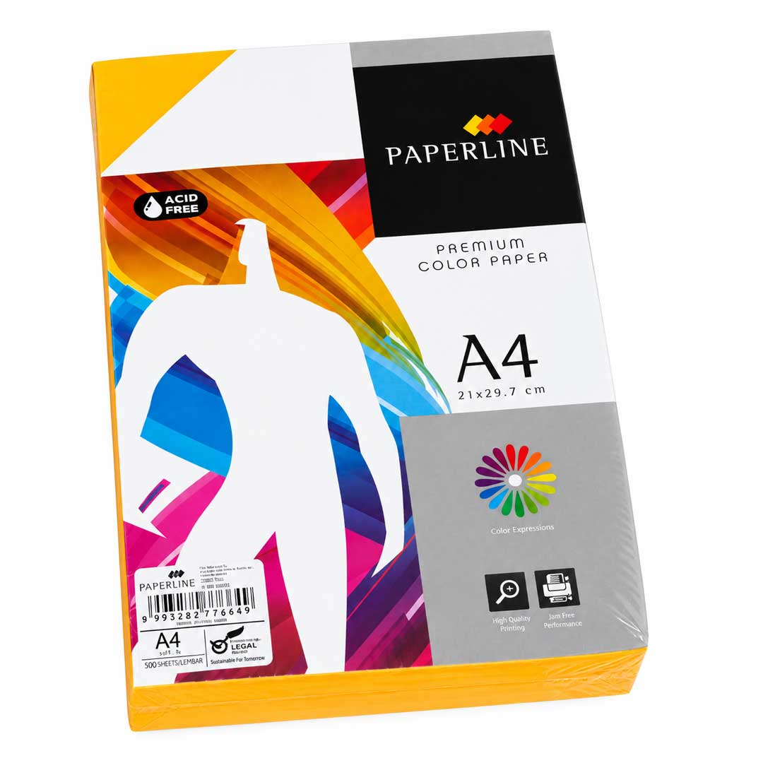 Giấy In Photo Màu A4 PaperLine 80Gsm, Xấp 500 Tờ