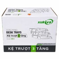 Kệ Trượt 3 Tầng Xukiva 169-3, nhựa đen, chính hãng, giá rẻ tại VPP Bến Tre
