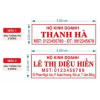 Dấu Hộ Kinh Doanh (Khắc Dấu HKD) lấy nhanh trong ngày tại Bến Tre
