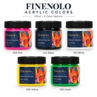 Màu nước acrylic dạng hũ 100ml chuyên nghiệp Deli - dùng để vẽ custom trên vải, giày, tường full bảng màu