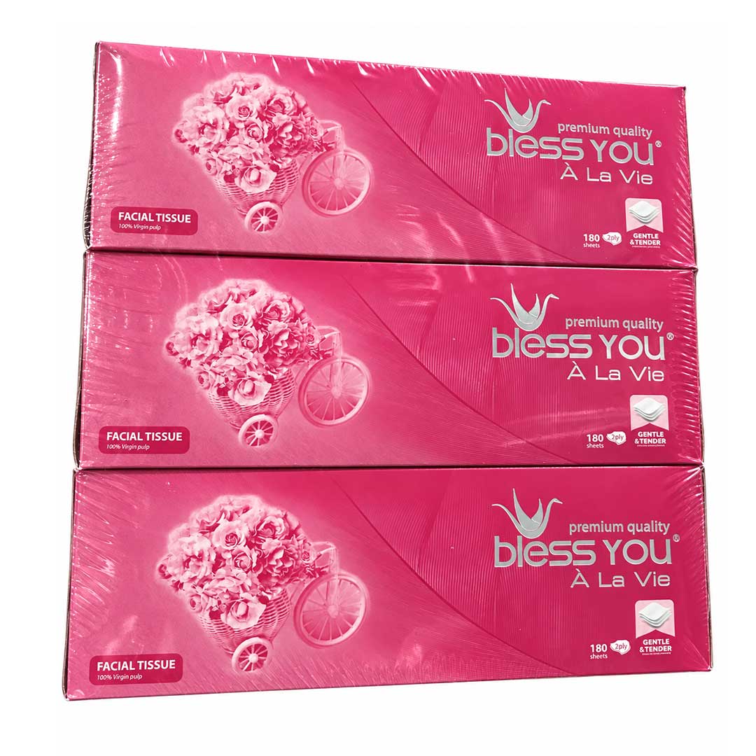 Khăn Giấy Lụa Bless You À La Vie 2 Lớp Hộp 180 Tờ giá rẻ tại VPP Bến Tre