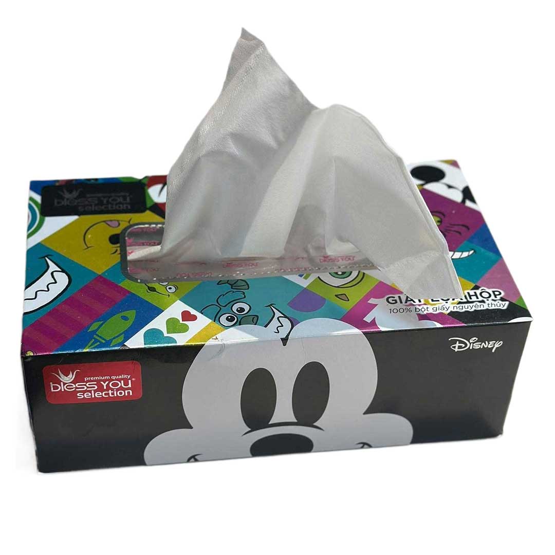 Khăn Giấy Lụa Bless You Selection Disney Hộp 100 Tờ 2 Lớp